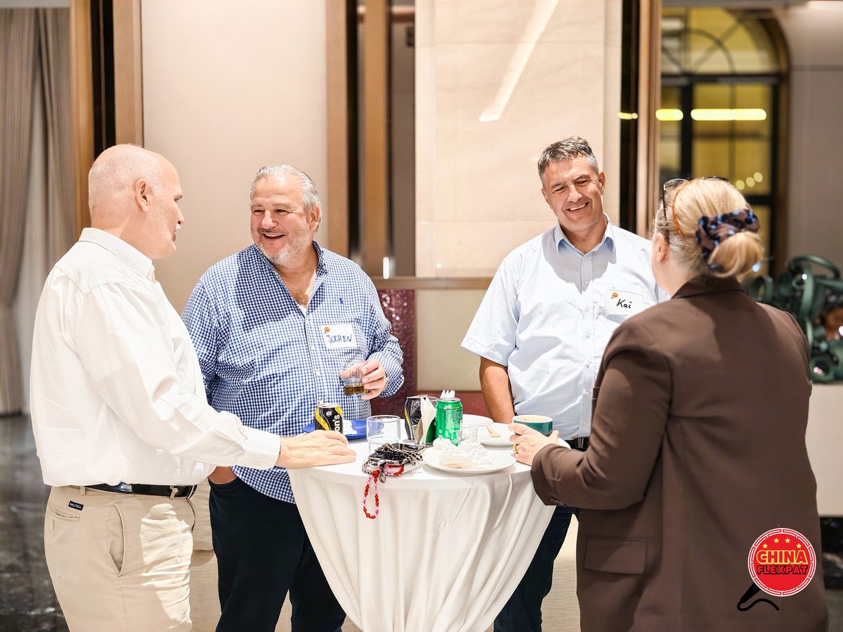 Flexpat members networking at an event